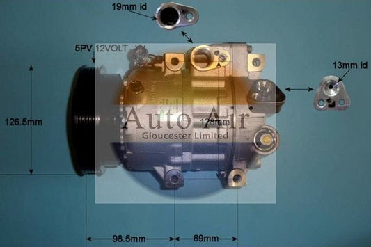 AUTO AIR 14-1459 Air Compressor A/C Air Con Air Conditioning Fits Hyundai Kia