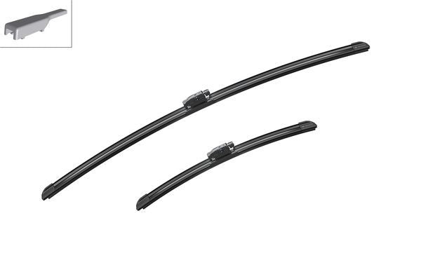 2 x BOSCH AEROTWIN A261S Flat Wiper Blades (Pair) 650/360mm Fits Renault