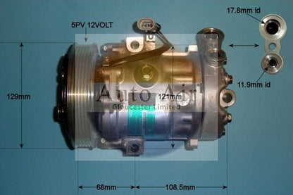 AUTO AIR 14-9717 Air Compressor A/C Air Con Air Conditioning Fits Vauxhall