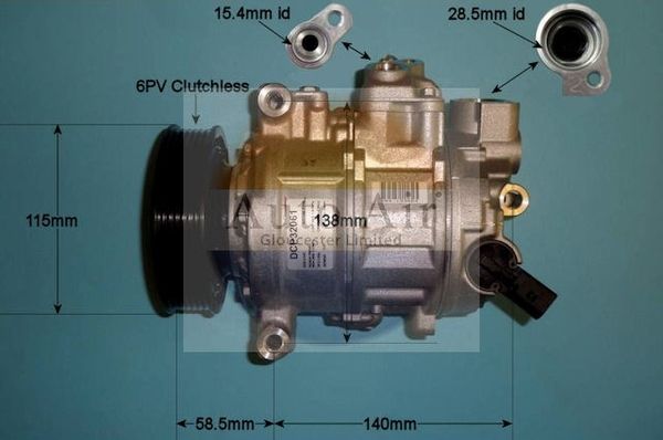 AUTO AIR 14-1275 Air Conditioning Compressor Fits Audi A4 A4 Allroad A5 A6