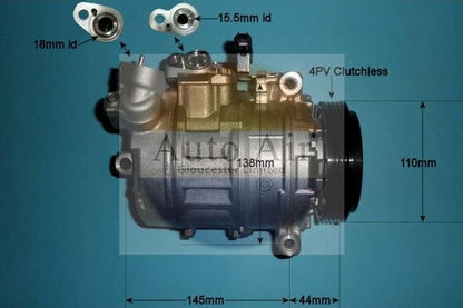 AUTO AIR 14-9651 Air Compressor A/C Air Con Air Conditioning Fits BMW 7 Series