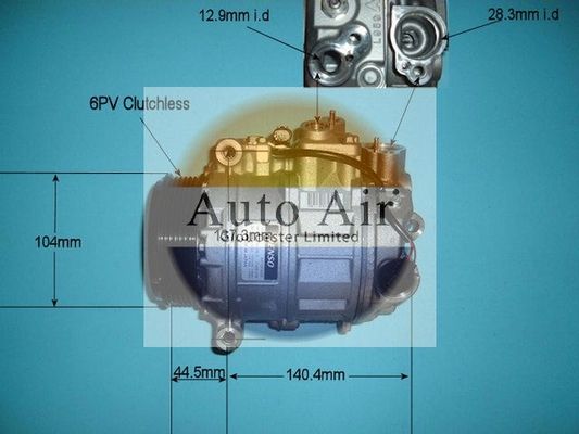 AUTO AIR 14-6201 Air Compressor A/C Air Con Air Conditioning Fits Mercedes-Benz
