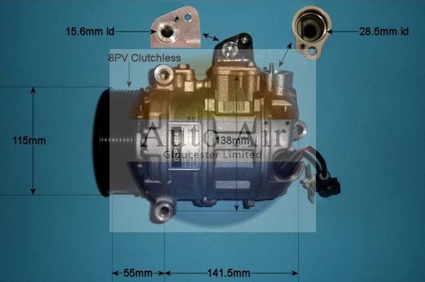 AUTO AIR 14-0267 Air Compressor A/C Air Con Air Conditioning Fits Land Rover