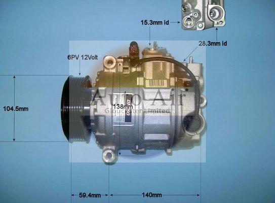 AUTO AIR 14-9741 Air Compressor A/C Air Con Air Conditioning Fits VW Phaeton