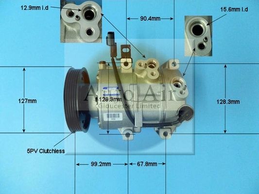 AUTO AIR 14-9775 Air Compressor A/C Air Conditioning Fits Hyundai i40 Kia Rio