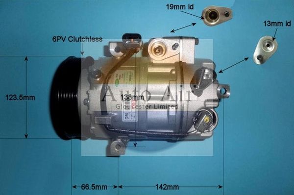AUTO AIR 14-1515 Air Compressor A/C Air Conditioning Fits Hyundai Santa Fe