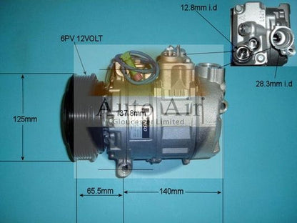 AUTO AIR 14-9692 Air Conditioning Compressor A/C Fits Audi Porsche Skoda VW