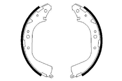 BOSCH 0986487414 Brake Shoe Set Rear 52mm Width Braking System Fits Toyota