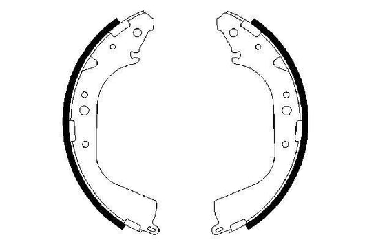 BOSCH 0986487414 Brake Shoe Set Rear 52mm Width Braking System Fits Toyota