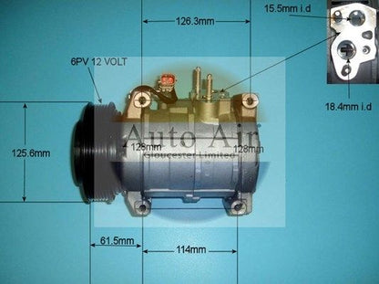 AUTO AIR 14-3041 Air Conditioning Compressor A/C Air Con Replacement 12V Voltage