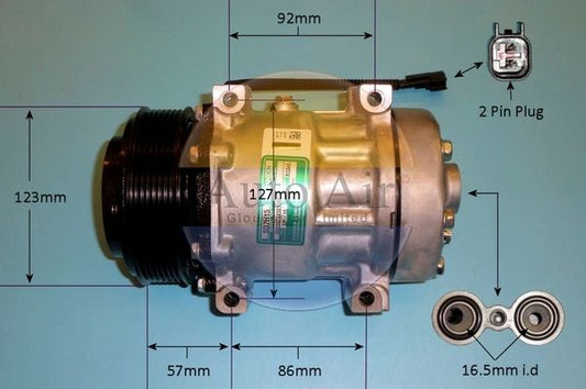 AUTO AIR 14-0247 Air Compressor A/C Air Conditioning Fits Land Rover Defender