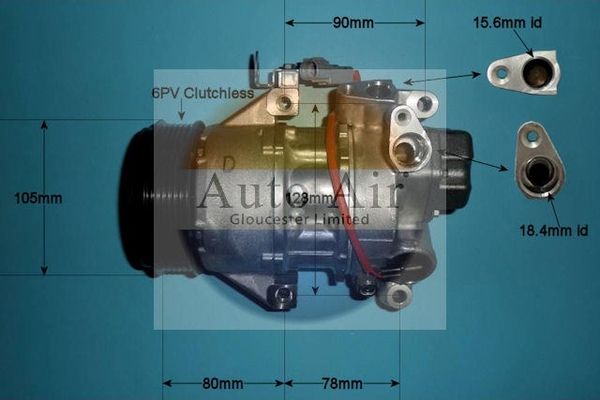 AUTO AIR 14-0046 Air Conditioning Compressor A/C Air Con Replacement For Toyota
