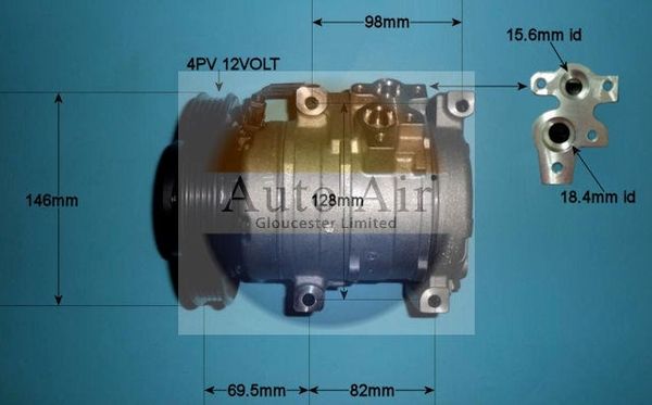 AUTO AIR 14-0093 Air Compressor A/C Air Con Air Conditioning Fits Lexus IS C