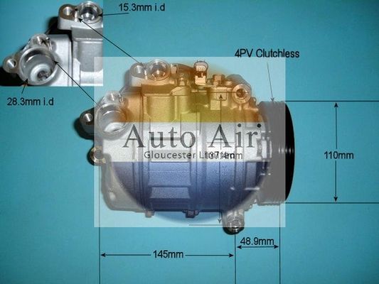 AUTO AIR 14-9653 Air Conditioning Compressor A/C Fits BMW 5 Series 7 Series