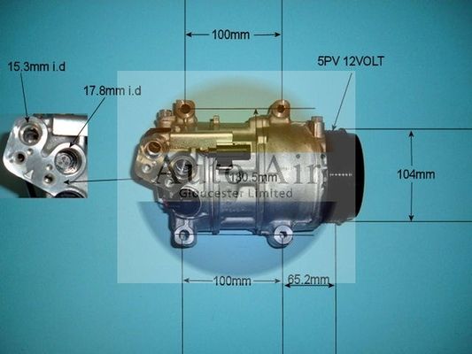 AUTO AIR 14-9728 Air Conditioning Compressor Fits Mercedes-Benz A-Class B-Class