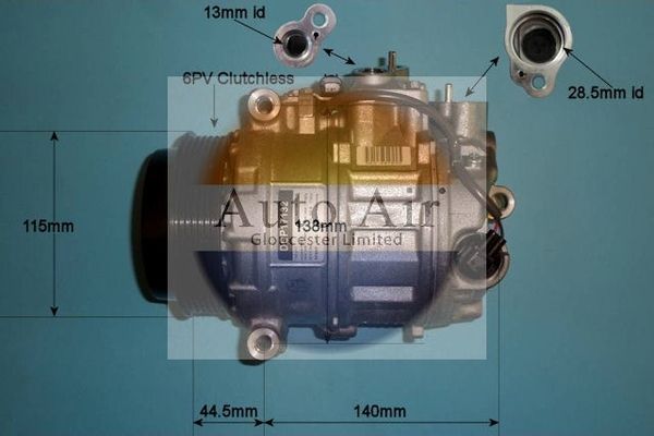 AUTO AIR 14-6215 Air Conditioning Compressor A/C Fits Mercedes-Benz S-Class