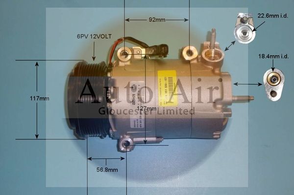 AUTO AIR 14-9680 Air Conditioning Compressor A/C Air Con Replacement Fits Ford