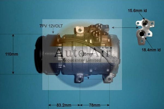 AUTO AIR 14-2077 Air Conditioning Compressor A/C Fits Subaru Legacy Outback