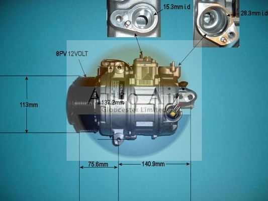 AUTO AIR 14-9754 Air Conditioning Compressor A/C Air Con Replacement Fits BMW