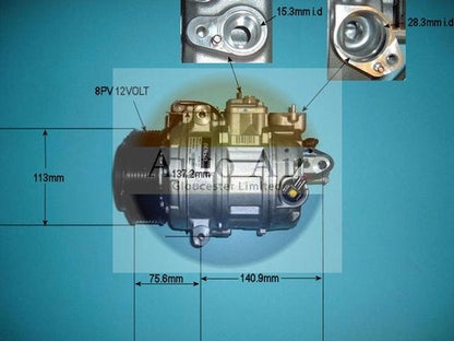 AUTO AIR 14-9754 Air Conditioning Compressor A/C Air Con Replacement Fits BMW