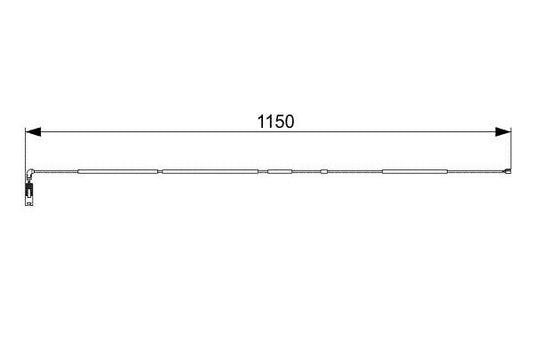 BOSCH 1987473004 Brake Pad Wear Warning Contact Rear 1150mm Length Fits BMW Z4