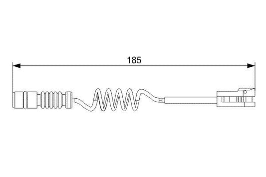BOSCH 1987473007 Brake Pad Wear Warning Contact Front Fits Mercedes-Benz VW