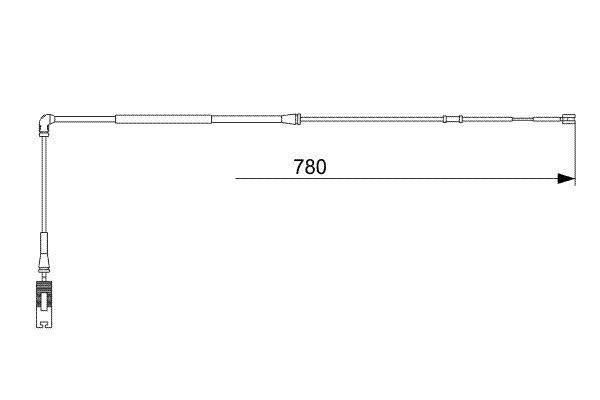 BOSCH 1987473009 Brake Pad Wear Warning Contact Front For Land Rover Range Rover
