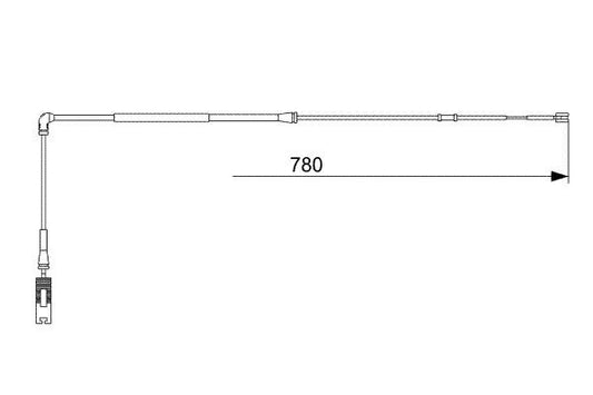 BOSCH 1987473009 Brake Pad Wear Warning Contact Front For Land Rover Range Rover
