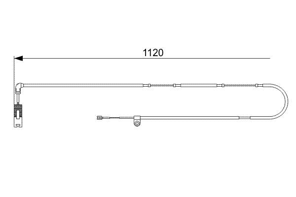 BOSCH 1987473010 Brake Pad Wear Warning Contact Rear Fits Land Rover Range Rover