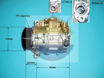 AUTO AIR 14-6205 Air Conditioning Compressor A/C Fits Mercedes-Benz S-Class
