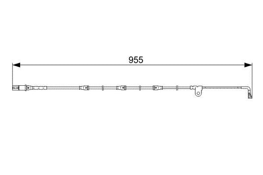 BOSCH 1987473028 Brake Pad Wear Warning Contact Front 955mm Length For BMW X5 X6