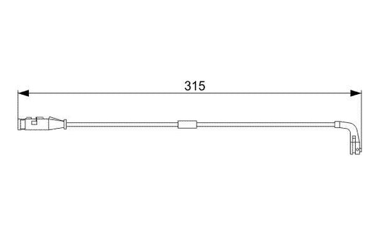 BOSCH 1987473039 Brake Pad Wear Warning Contact Front Fits Opel Vauxhall