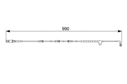 BOSCH 1987473049 Brake Pad Wear Warning Contact Front 990mm Length Fits BMW X6