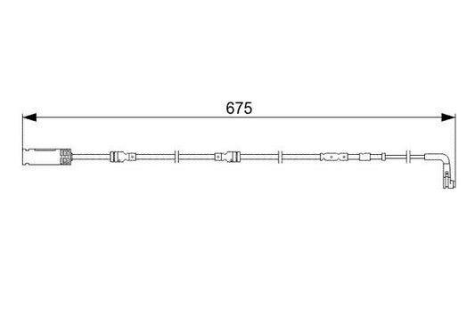 BOSCH 1987473051 Brake Pad Wear Warning Contact Front Fits BMW 1 Series 3 Series