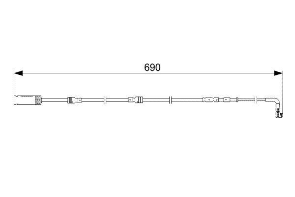 BOSCH 1987473052 Brake Pad Wear Warning Contact Front Right Fits BMW 3 Series