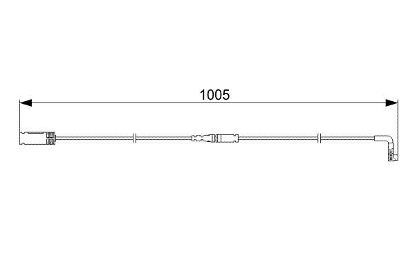 BOSCH 1987473053 Brake Pad Wear Warning Contact Rear 1005mm Fits BMW 5 Series