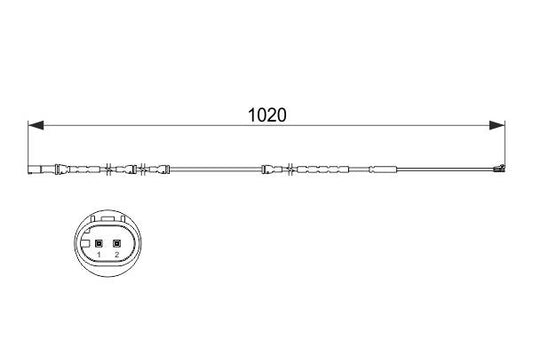 BOSCH 1987473510 Brake Pad Wear Warning Contact Front 1020mm Fits BMW X5 X6