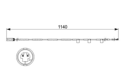 BOSCH 1987473525 Brake Pad Wear Warning Contact Rear 1140mm Length Fits Mini