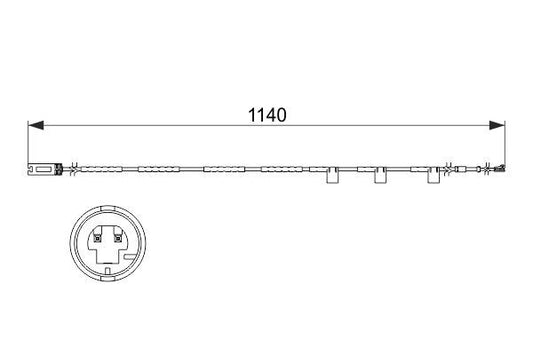 BOSCH 1987473525 Brake Pad Wear Warning Contact Rear 1140mm Length Fits Mini