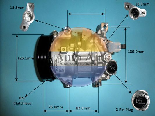 AUTO AIR 14-0293 Air Compressor A/C Air Con Air Conditioning Fits Toyota RAV4