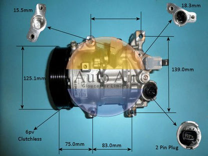 AUTO AIR 14-0293 Air Compressor A/C Air Con Air Conditioning Fits Toyota RAV4