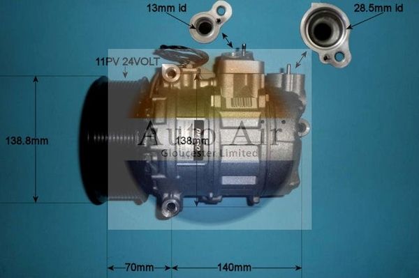 AUTO AIR 14-0311 Air Conditioning Compressor A/C Air Con Replacement 12V Voltage