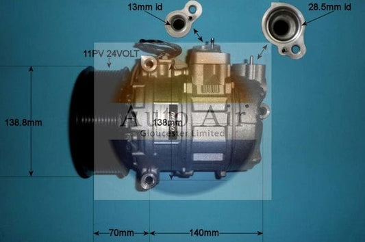 AUTO AIR 14-0311 Air Conditioning Compressor A/C Air Con Replacement 12V Voltage