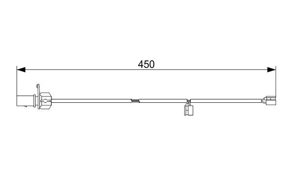 BOSCH 1987473583 Brake Pad Wear Warning Contact Front Fits Audi Porsche