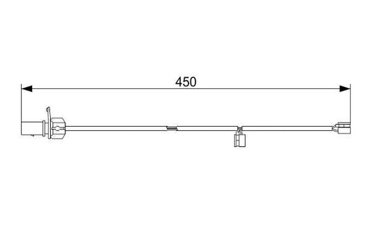 BOSCH 1987473583 Brake Pad Wear Warning Contact Front Fits Audi Porsche