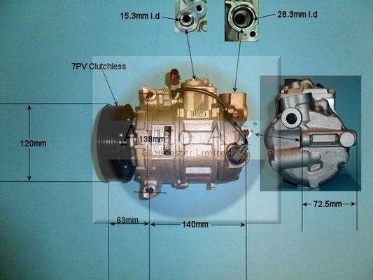 AUTO AIR 14-9649 Air Compressor A/C Air Conditioning Fits Audi A8 VW Phaeton