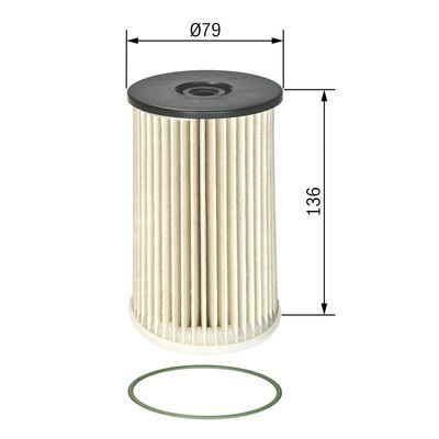 Bosch 1 457 070 008 Fuel Filter Fits Audi Seat Skoda VW