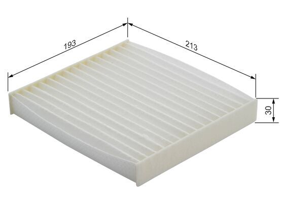 Bosch 1 987 432 190 Cabin Air Filter Fits Jaguar Land Rover Lexus Subaru Toyota