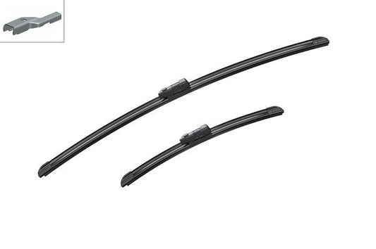 2 x BOSCH AEROTWIN A300S Flat Wiper Blades (Pair) Fits Fiat Ford Nissan Renault