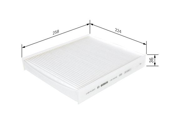 Bosch 1 987 435 002 Cabin Air Filter Fits Audi Seat Skoda VW